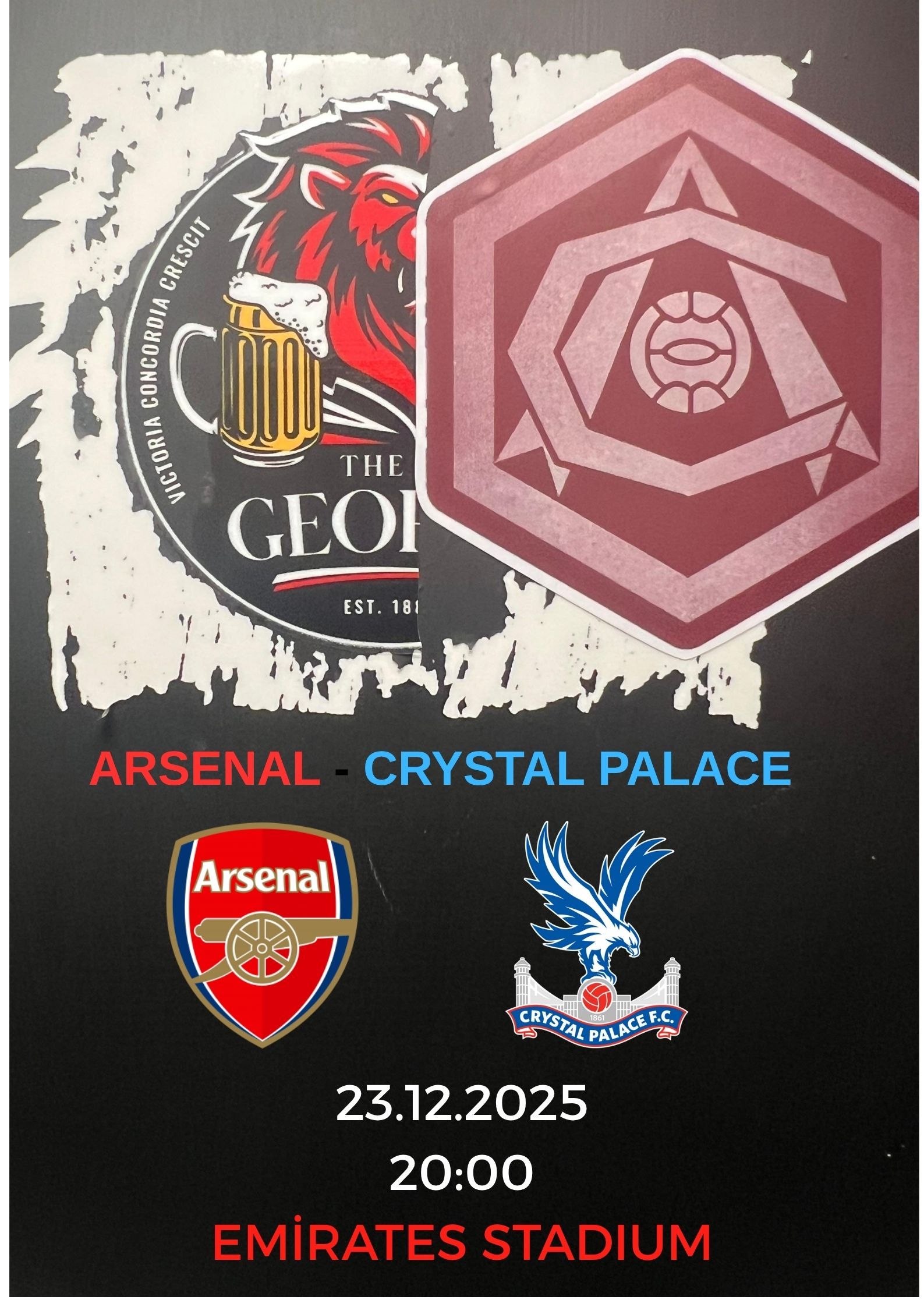 Arsenal vs Crystal Palace Screening